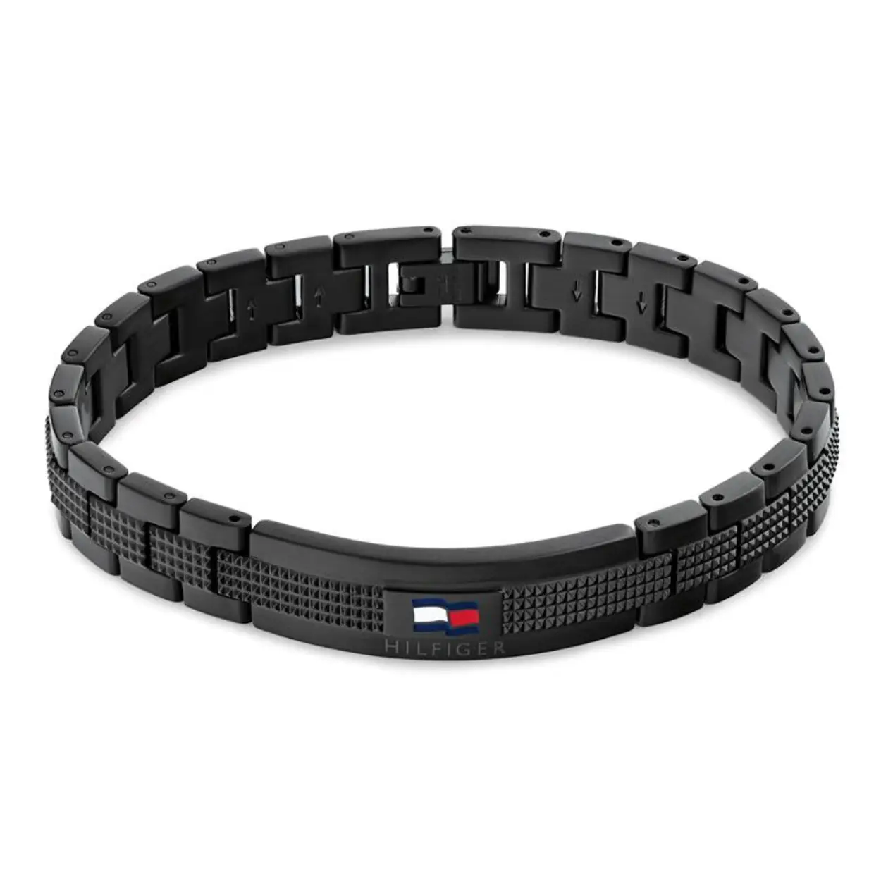 Tommy Hilfiger Jewels TJ2790420 Armband Heren Zwart Staal 19cm
Deze unieke armband van Tommy Hilfiger van de jewelry serie met nr: TJ2790420 is een stoer chique model. De zwarte gematteerde heren armband heeft bewerkte schakels die op maat gemaakt kan worden door er schakels tussenuit te halen. Bovenop de armband zit een grote plaat met daarop het Tommy logo. De lengte van deze armband is 19cm.

Het merk:
Tommy Hilfiger is wereldwijd één van de grootste designer lifestyle merken en is internationaal bekend om haar classic American cool stijl. De sieraden zijn voor dames en heren met een eigen stijl, die niet bang zijn om dit aan de wereld te laten zien.

Specificaties:
- Artikelnr: TJ2790420
- Zwarte armband
- Materiaal: Staal
- Totale lengte 19cm
- Heren sieraad