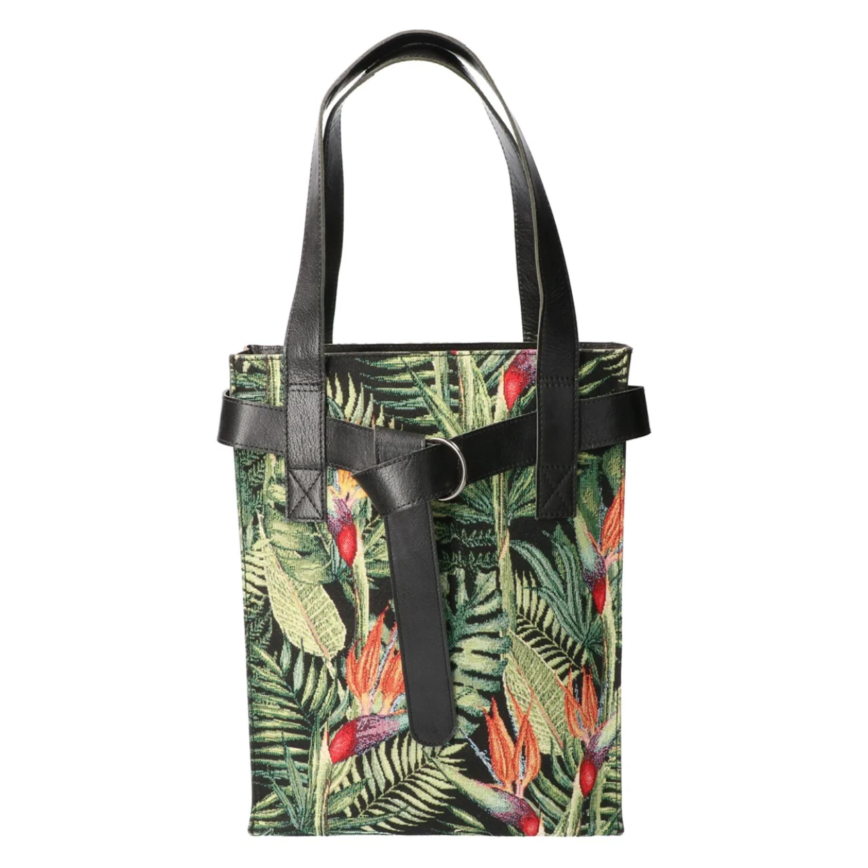 Shopper/schoudertas met fraai bloem print