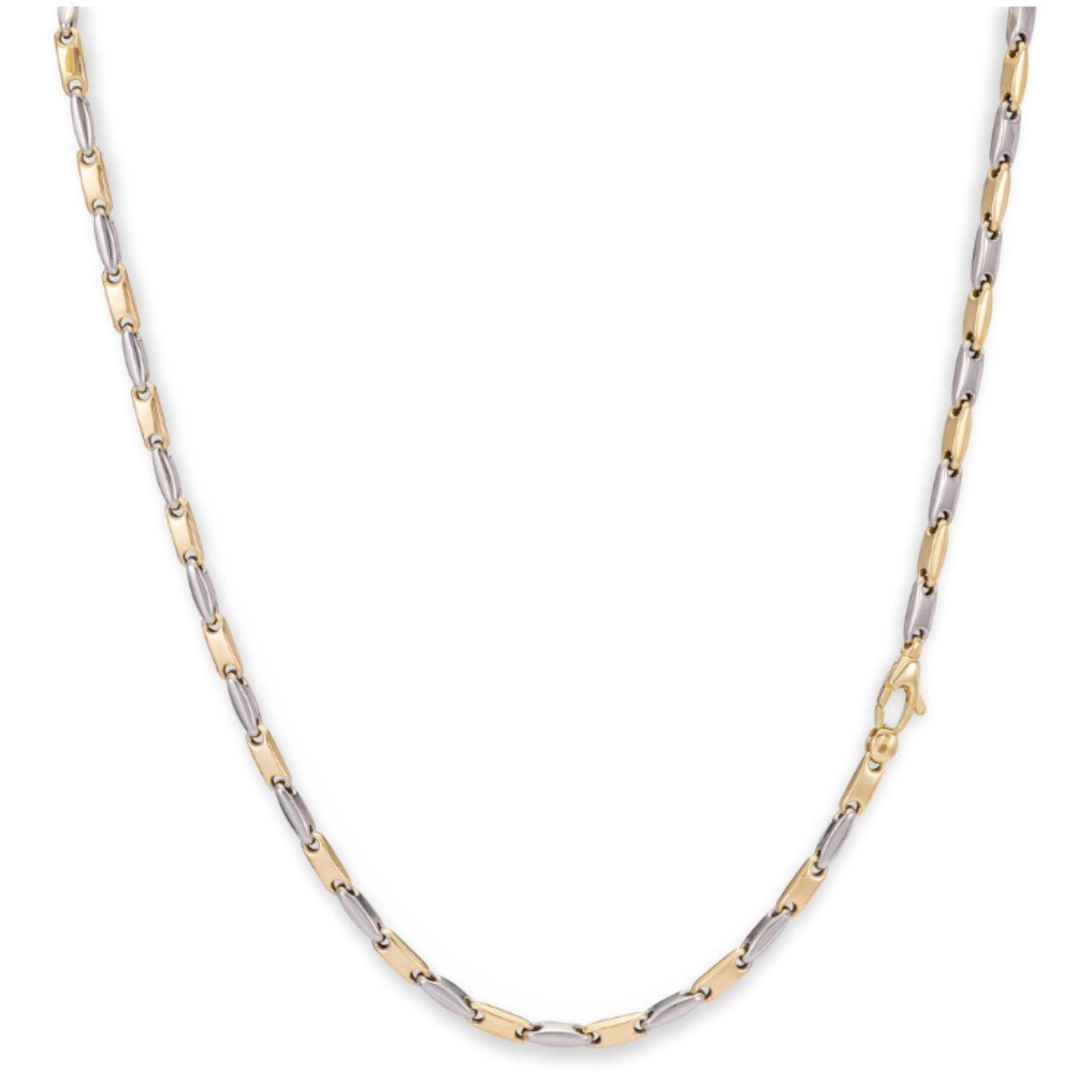 Prachtige 14 karaat gouden bi-color collier van het merk Monzario. Het collier heeft een lengte van 50cm.

Referentienummer: