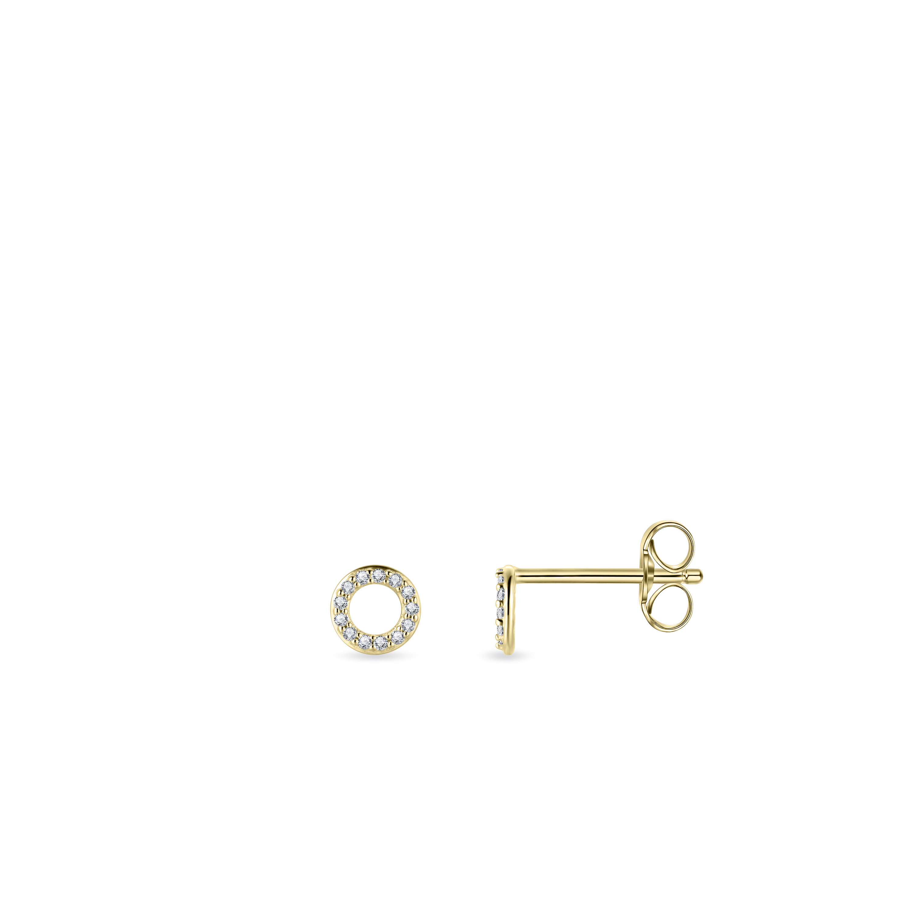 Gisser Jewels Zilver oorstekers goud VGE035