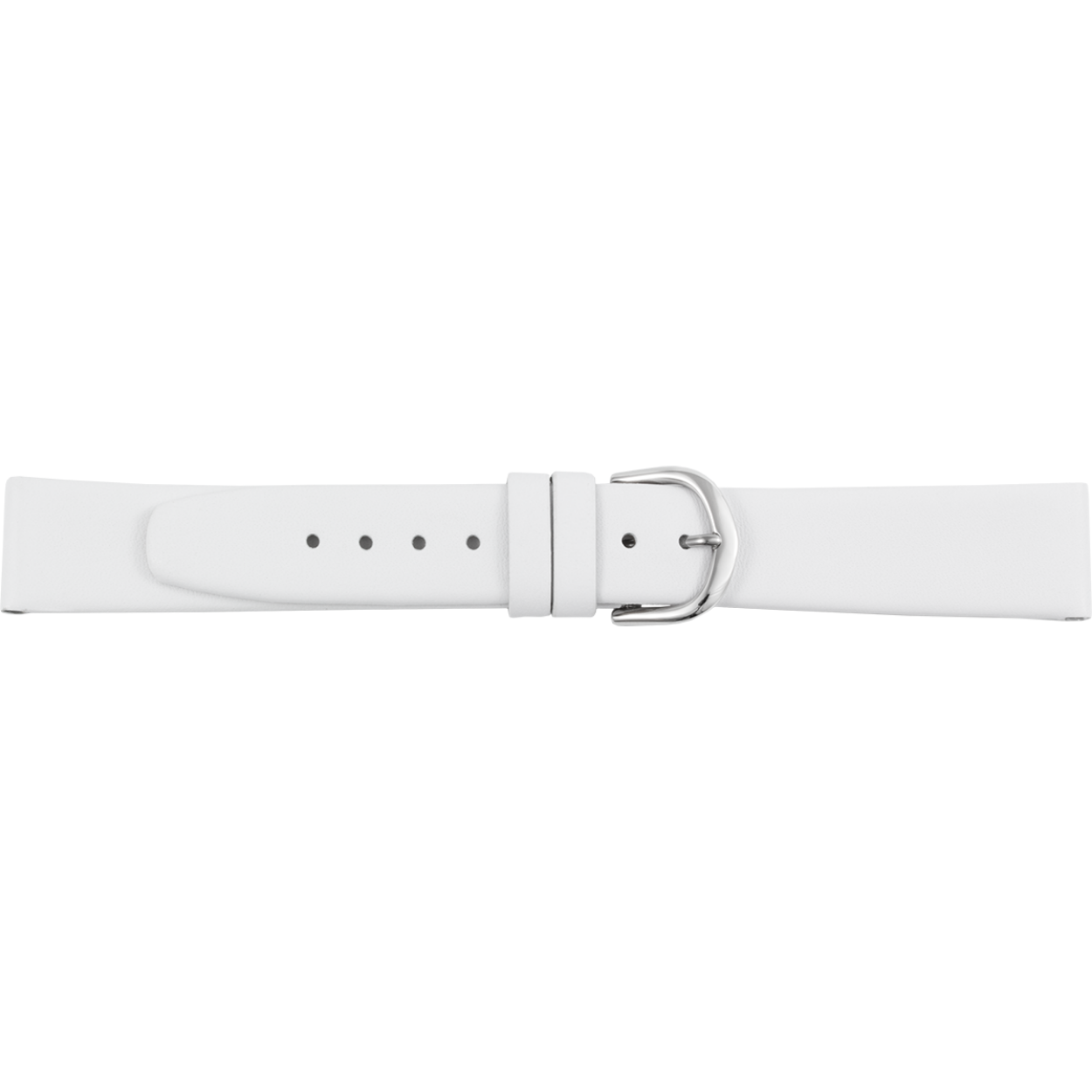 Horlogeband wit leer 12mm XL
