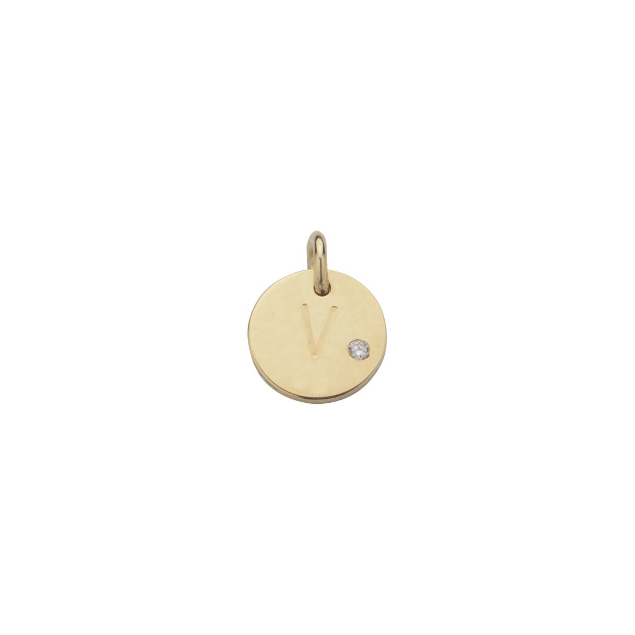 Just franky Coin Mini Diamond geelgoud, exclusief collier