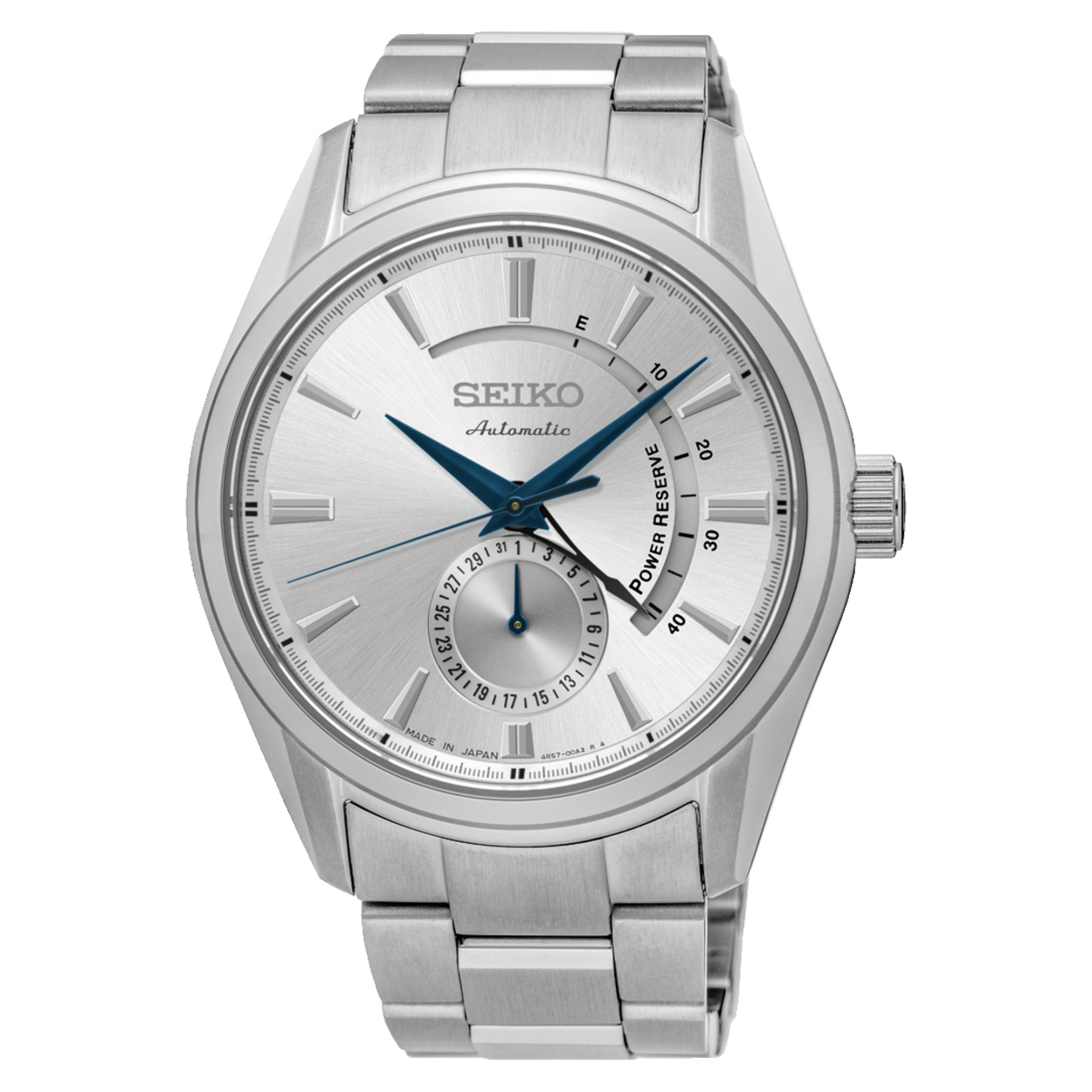 Dit herenhorloge uit de Presage collectie van Seiko heeft een diameter van 42 mm, saffier glas en is 10atm.