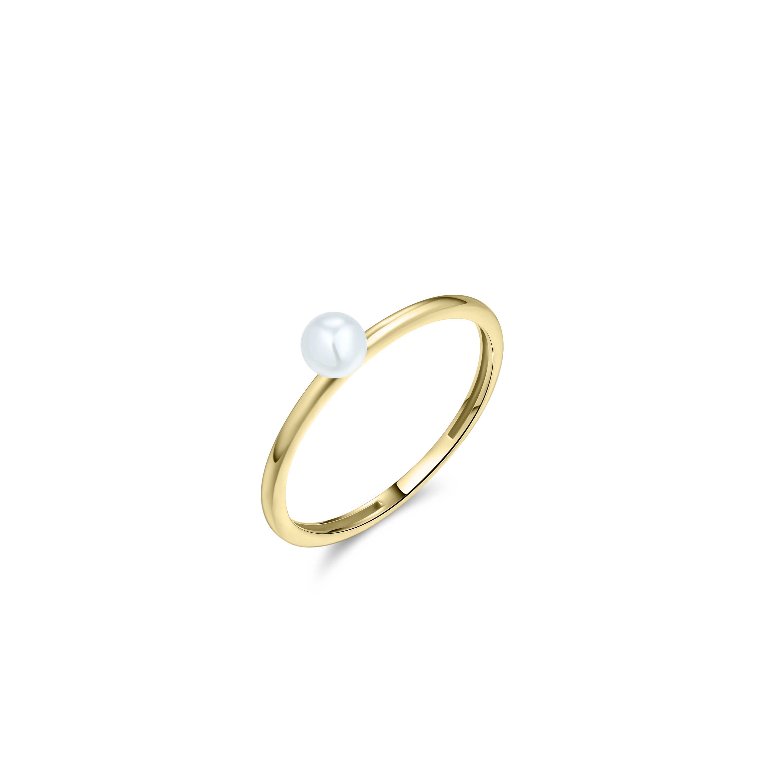 Gisser Jewels ring goud VGR025 met parel 3mm