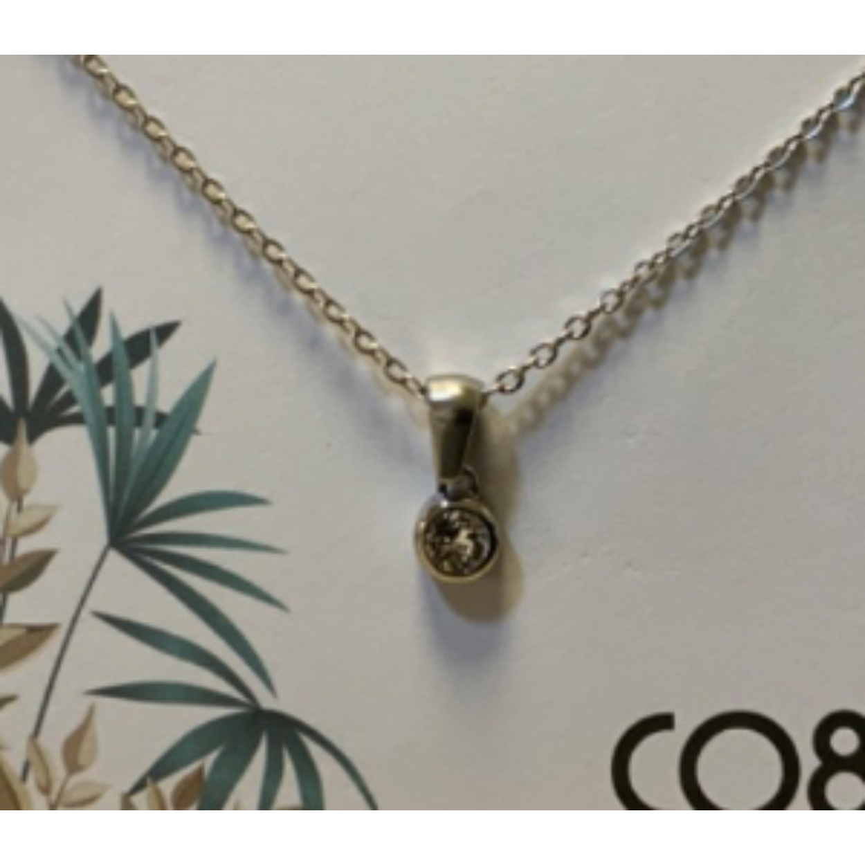Collier met hanger zirkonia 
