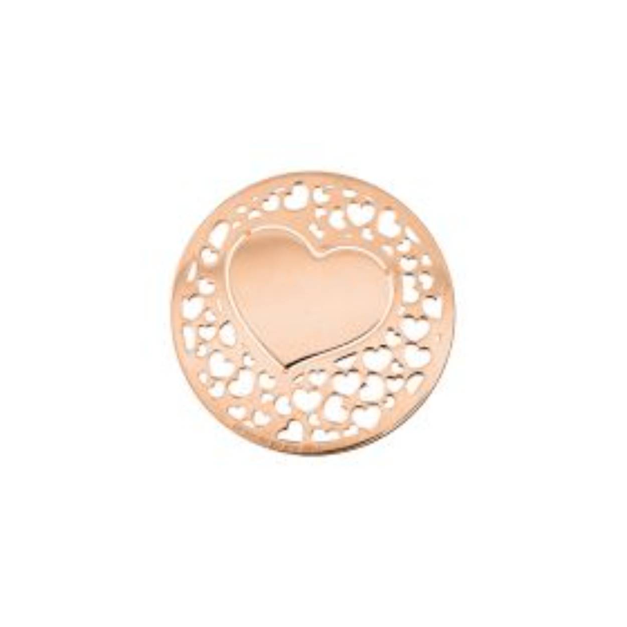 "hearts engraving" cover Insignia 24mm (925/rosegold-plated)