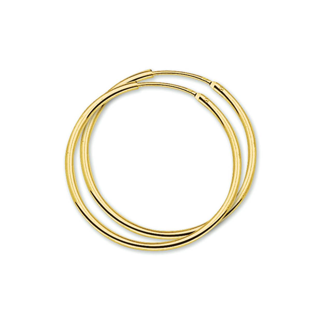 14k geelgouden oorringen 32x1,5mm