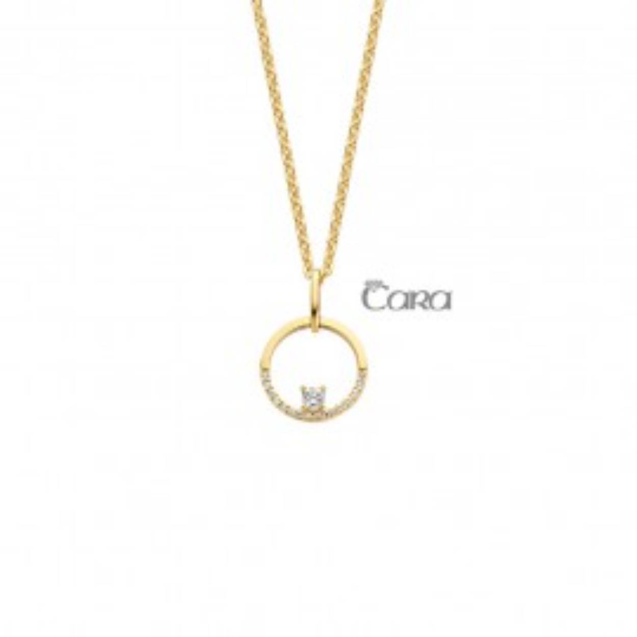 Cara hanger goud 18kt zirconia 