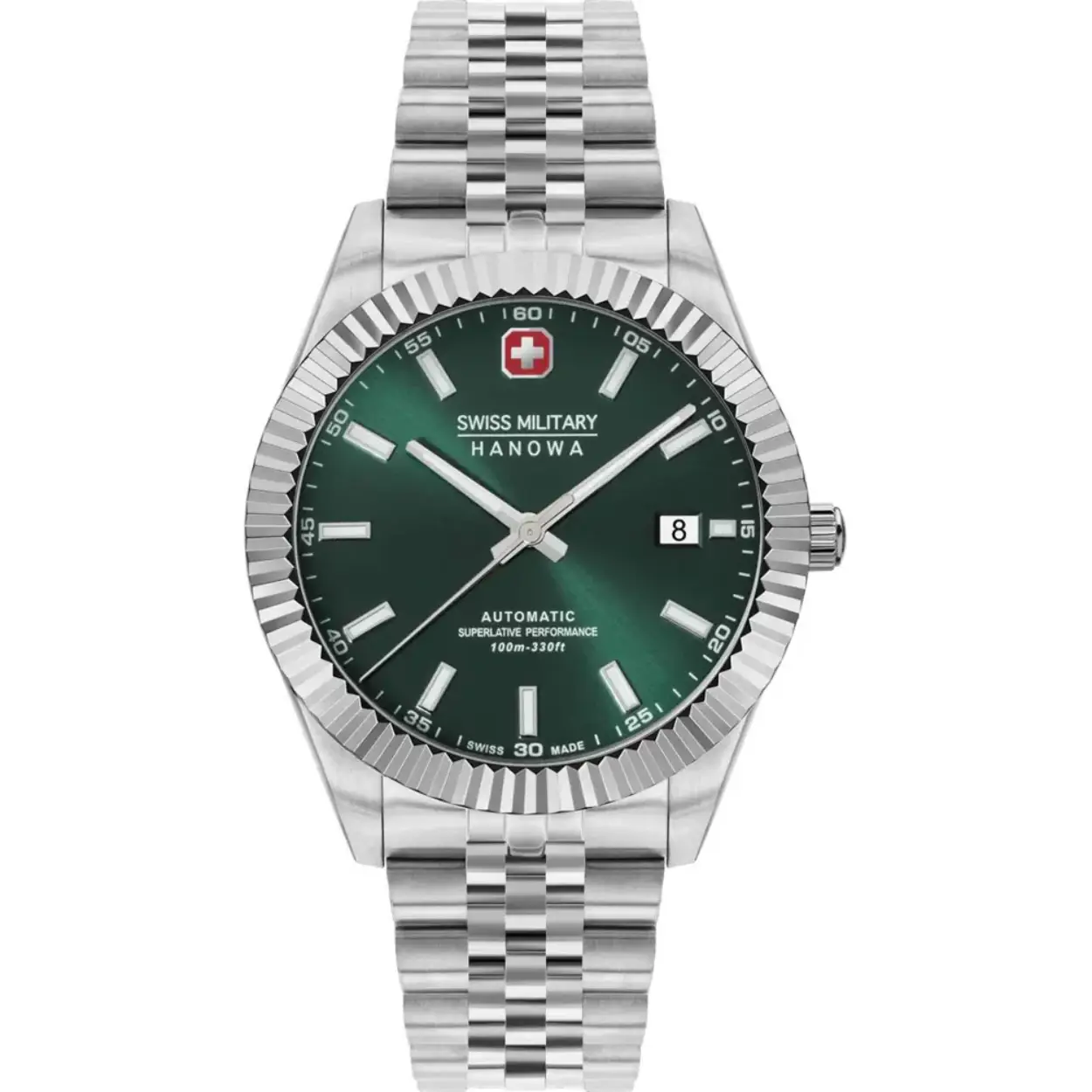 Dit is een horloge van het merk Swiss Military Hanowa gemaakt voor heren.
De specificaties zijn als volgt:
Kastmaat: 41
Waterdichtheid: 10 ATM / 100 Meter / 330 Feet