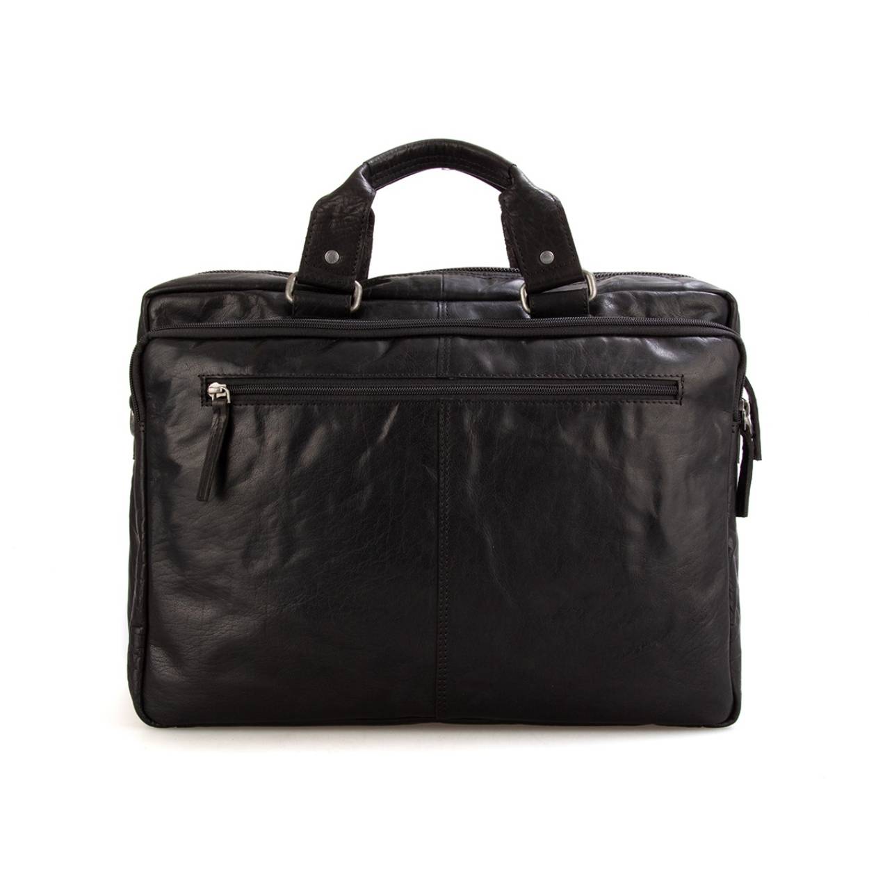 Deze Spikes & Sparrow business tas heeft drie ritsen en is perfect voor een zakelijke look. Gemaakt van hoogwaardig zwart leer, een tijdloos en stijlvol ontwerp. De tas is voorzien van een verstelbare schouderriem en handvatten voor veelzijdig gebruik. Ideaal voor het opbergen van al uw zakelijke essentials. Draag deze tas over uw schouder of in uw hand voor een professionele uitstraling.
Een praktische werktas, met heel veel ruimte, gemaakt van ons stoere bronco leer.
Kleur: zwart
Afmetingen:
Hoogte 30 cm x  Breed 41 cm x diep 14cm
Materiaal: bronco leer 
Exterieur: hoofdvak met rits, laptopvak met rits, achtervak met rits, voorvak met rits 
Interieur: rits vakje, telefoon vakje, insteek vak, pennenlusjes 
Laptop afmetingen: 35 x 24 / 13,3 inch  Twee korte handgrepen en een afneembare lange schouderriem
Garantie: 2 jaar