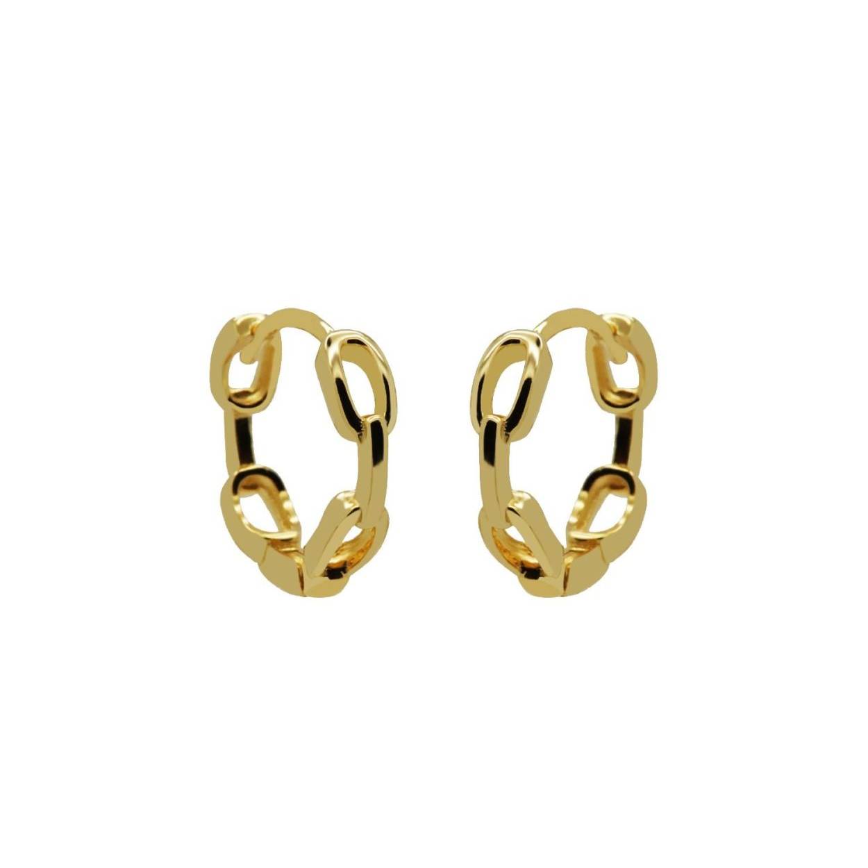 Karma Hinged Hoops Chain 13MM - Gold Color