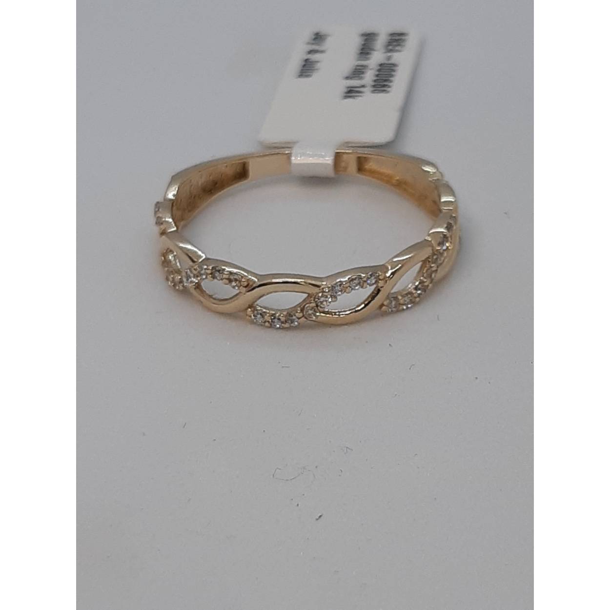 gouden ring
14 k met stenen
