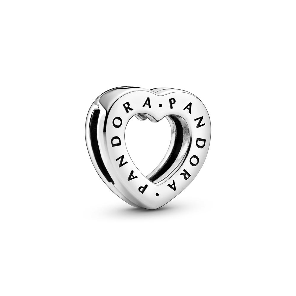 Hart sterling zilveren clip charme
