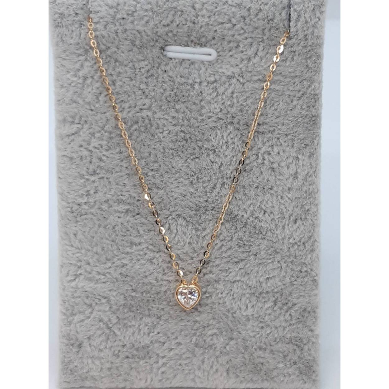 gouden ketting 
met stenen 
18k 40-45 cm