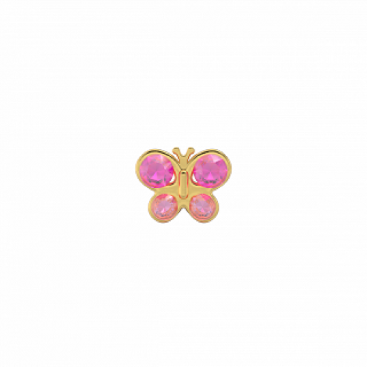 Studex 439 Goud 14k, lichtroze vlinder, 3mm