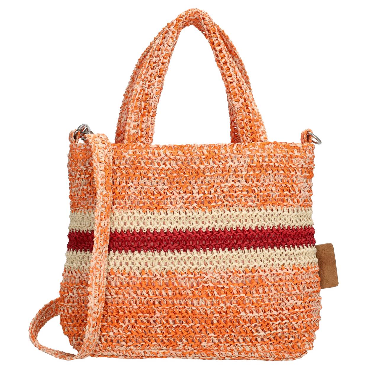 Introduceer een stralend item in jouw zomerassortiment met deze compacte, kleurrijke handtas. Deze tas is perfect voor consumenten die op zoek zijn naar een extra vleugje flair  in hun outfit. De meegeleverde schouderband maakt het mogelijk om de tas ook als schoudertas te dragen. 

Deze handtas heeft een hoofdvak die sluit met een rits. Ook het extra binnenvak heeft een ritssluiting. Handig voor belangrijke spullen. Kortom, deze handtas is de ideale toevoeging aan jouw zomerassortiment.

De eigenschappen van deze handtas zijn:

Hoofdvak met ritssluiting
Binnenvak met ritssluiting
Geleverd met extra schouderband