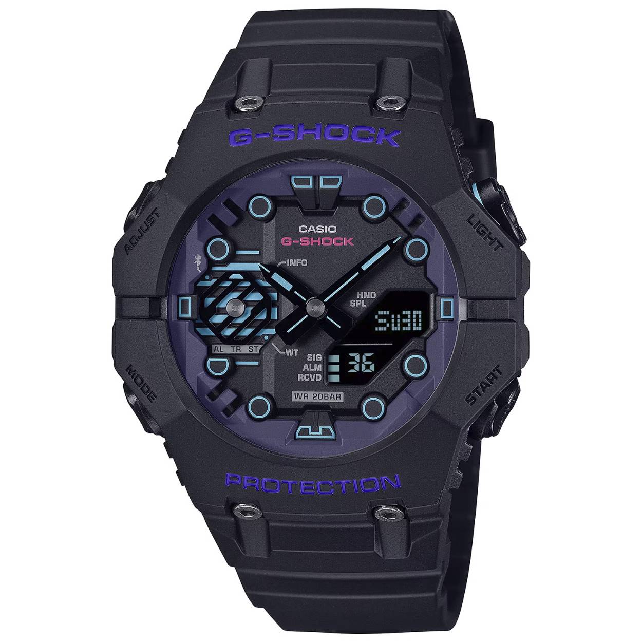 De Casio G-Shock GA-B001CBR-1AER is meer dan alleen een horloge; het is een symbool van weerstand tegen de tijd en elementen. Met zijn gestroomlijnde ontwerp en futuristische uitstraling stelt u zich voor hoe dit stukje geavanceerde technologie naadloos past bij elke activiteit van uw dag, van kantooruren tot avontuurlijke expedities.