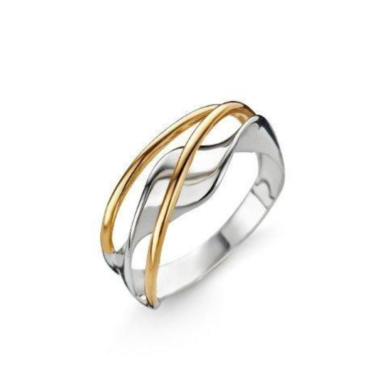 Gold Silver ring 56