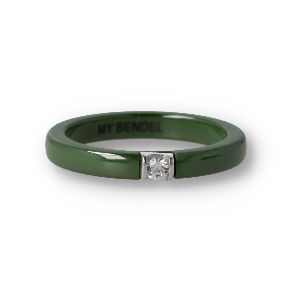 JEWEL My bendel ring keramiek met zirk G02100