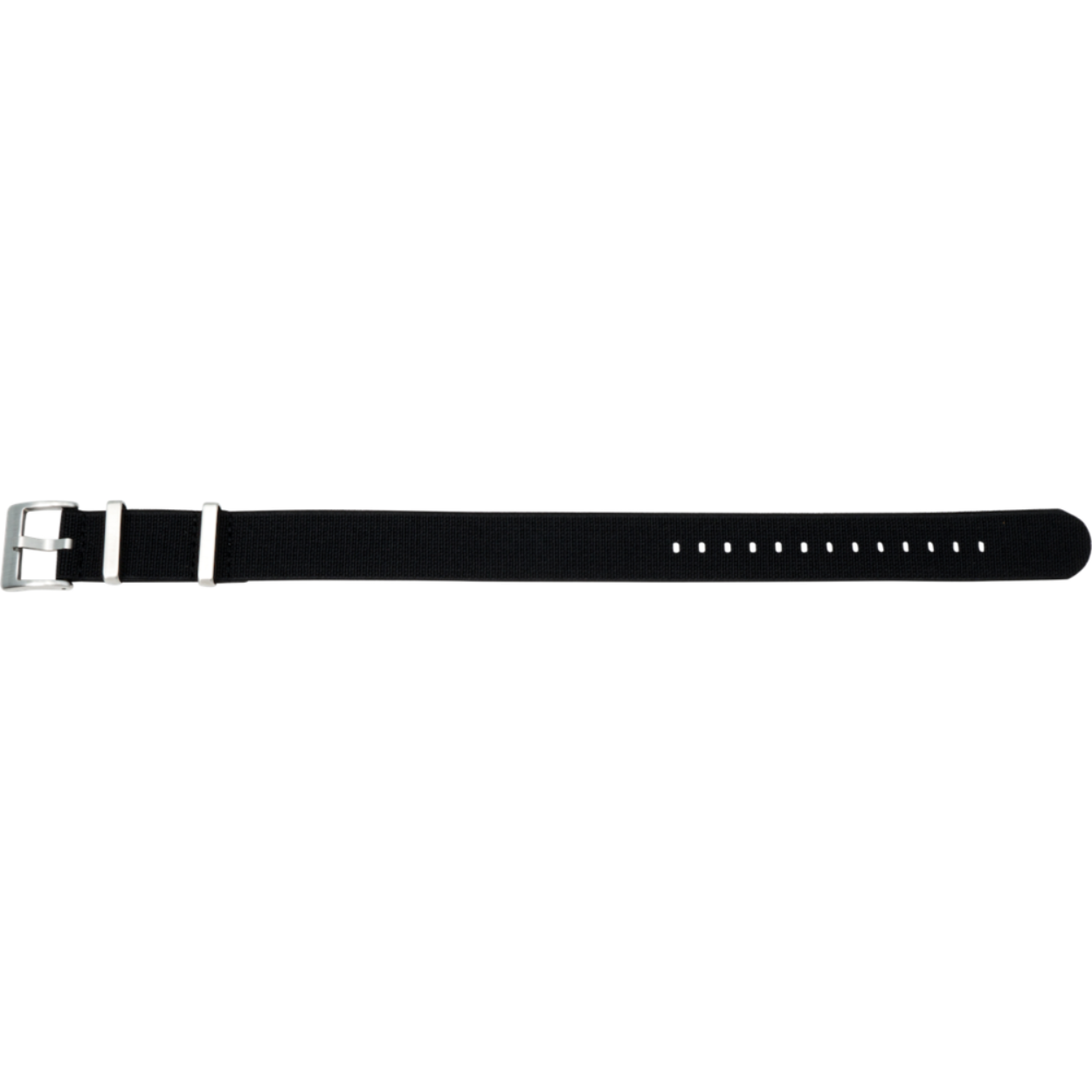 Horlogeband nylon 698 zwart elastisch 22mm