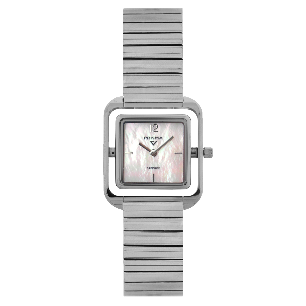 Prisma horloge P2415 dames edelstaal design edelstalen band

Algemeen
Geslacht: dames
Model: P2415

Voordelen
- prachtige zilverkleurige edelstalen band
- wijzerplaat parelmoer met zilveren index en cijfers
- Quarts uurwerk
- luxueuze uitstraling door dubbele vierkantvormige kastopbouw
- glas is krasvast
- spat waterdicht: handenwassen, regen
- maat kast 30 / 30mm (breedte) 6.5mm (dikte)

