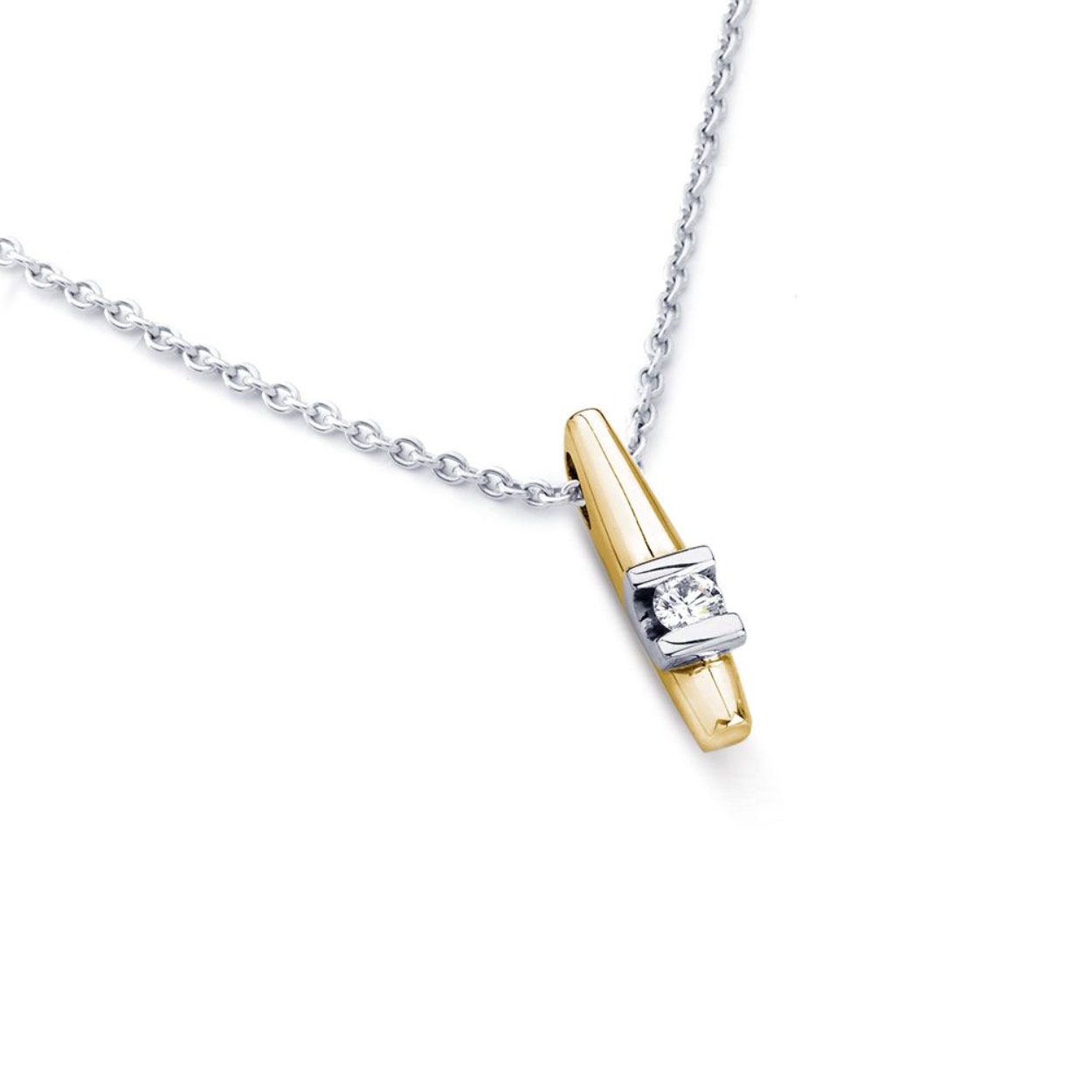 R&C Hanger gouden met diamant