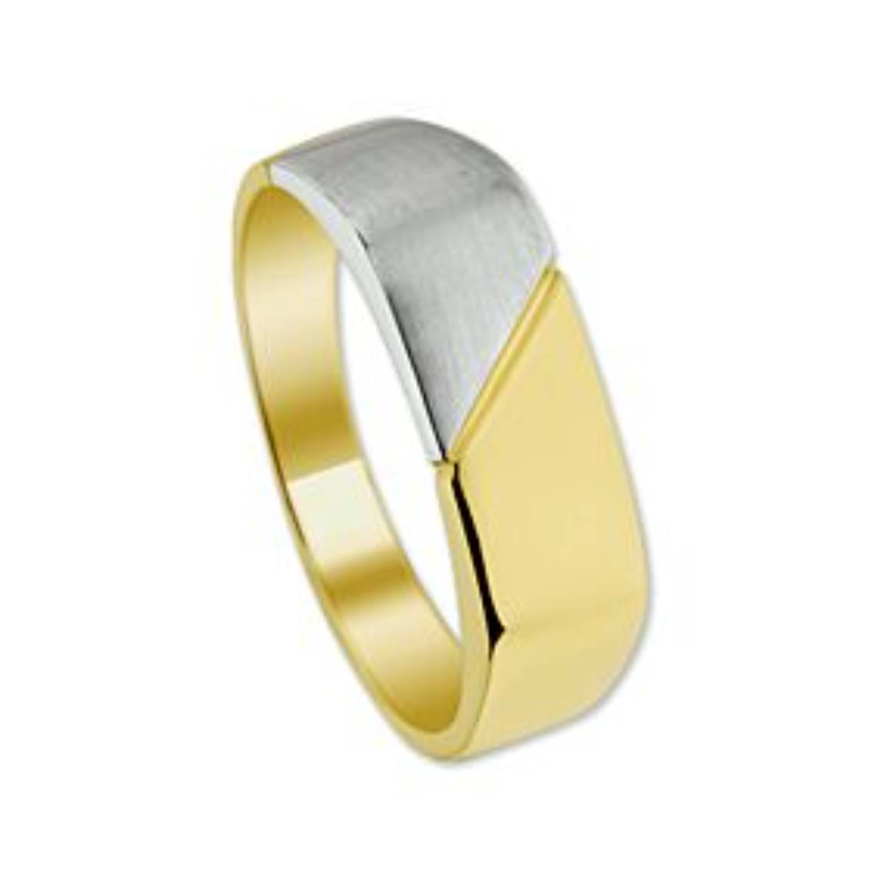 bicolor heren ring