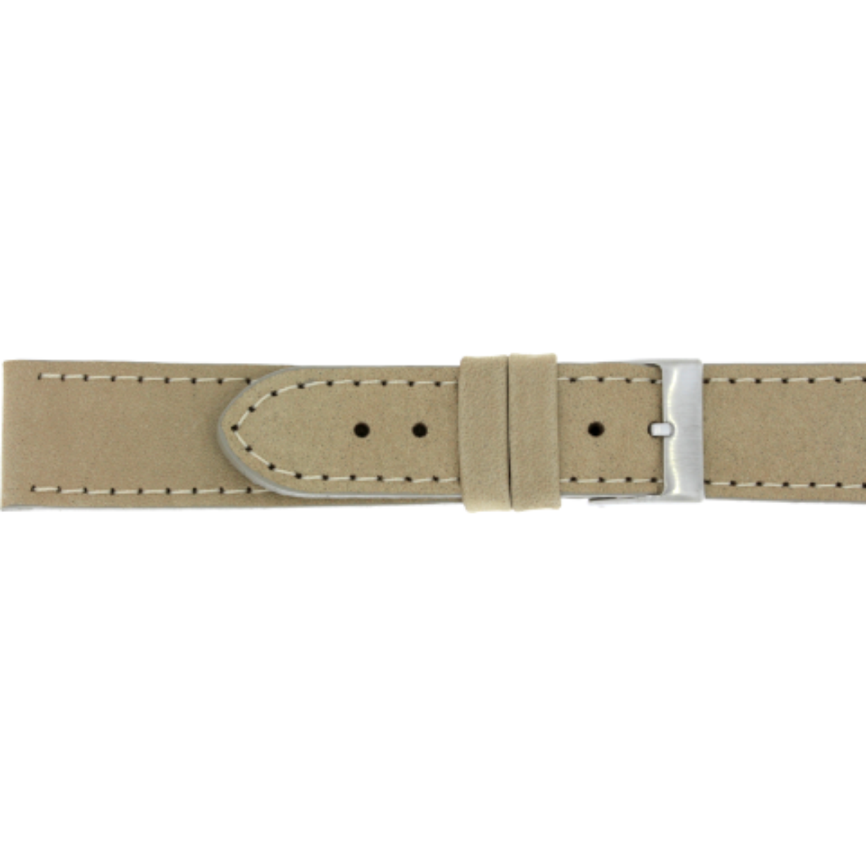 Horlogeband leder 581 Nubuck zandkleur 20mm