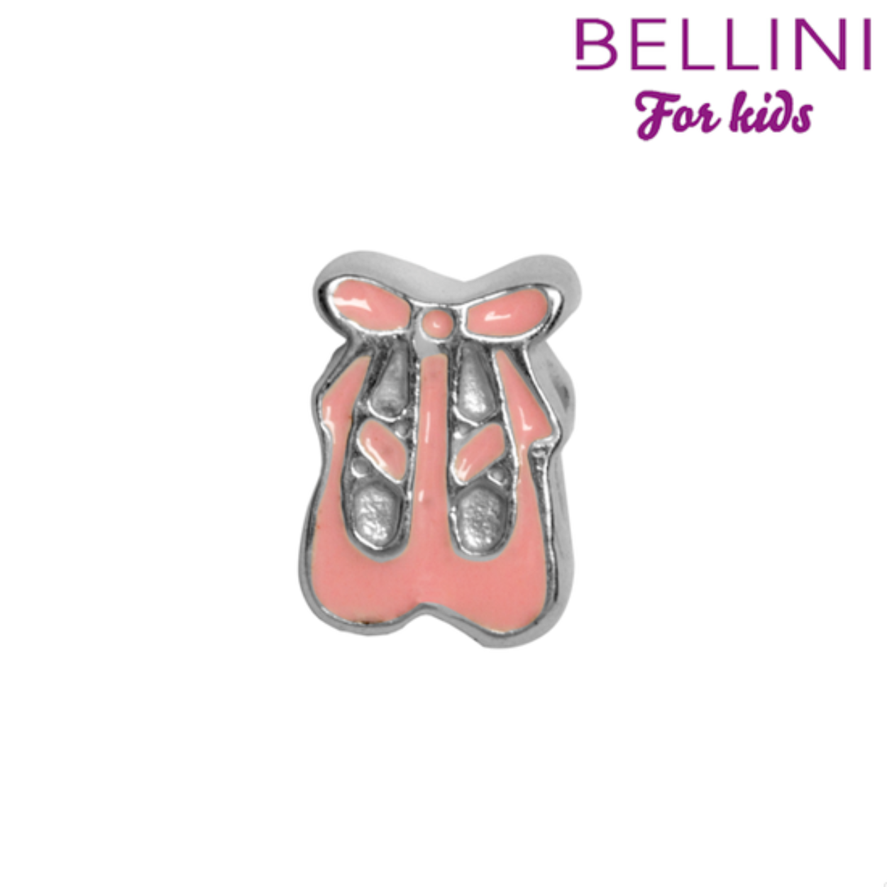 Voor de jonge dames heeft Bellini een ruime collectie kleine zilveren bedels (925). Stel je eigen bedelarmband samen en kies je favoriete bedels zoals je favoriete huisdier, hobby, fantasie bedel of misschien wel je eigen naam? Met een stopper houd je de Bellini bedels mooi op hun plaats. De bedels zijn allemaal gemaakt van echt zilver en afgewerkt met kleurrijk emaille of een schitterende zirkonia.

Met de zilveren bedelarmbanden van Bellini kies je zelf welke bedels er op jouw armband komen. Geef je armband extra kleur met de vrolijk gekleurde emaille bedels van Bellini. De bedels zijn gemaakt van zilver en afgewerkt met vrolijk gekleurd emaille. Wat dacht je van rode kersen, een paarse vlinder of een roze bloem?

Bellini 567.462
Zilveren Bellini bedel balletschoenen met roze emaille