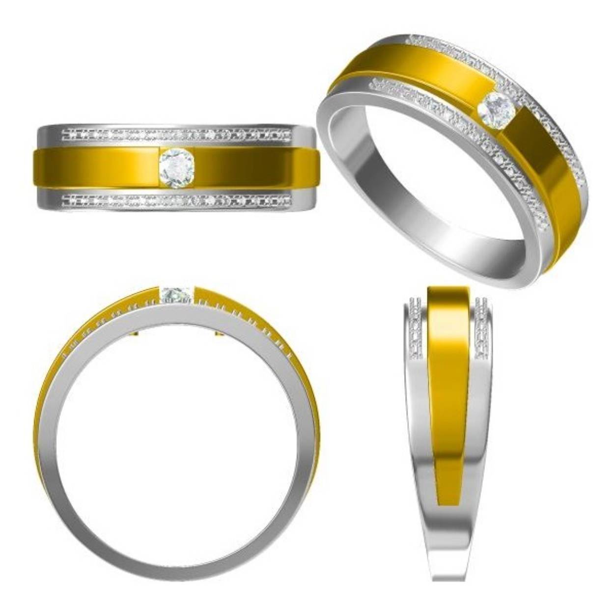 Ring Geelgoud 0.35crt diamant 607000020