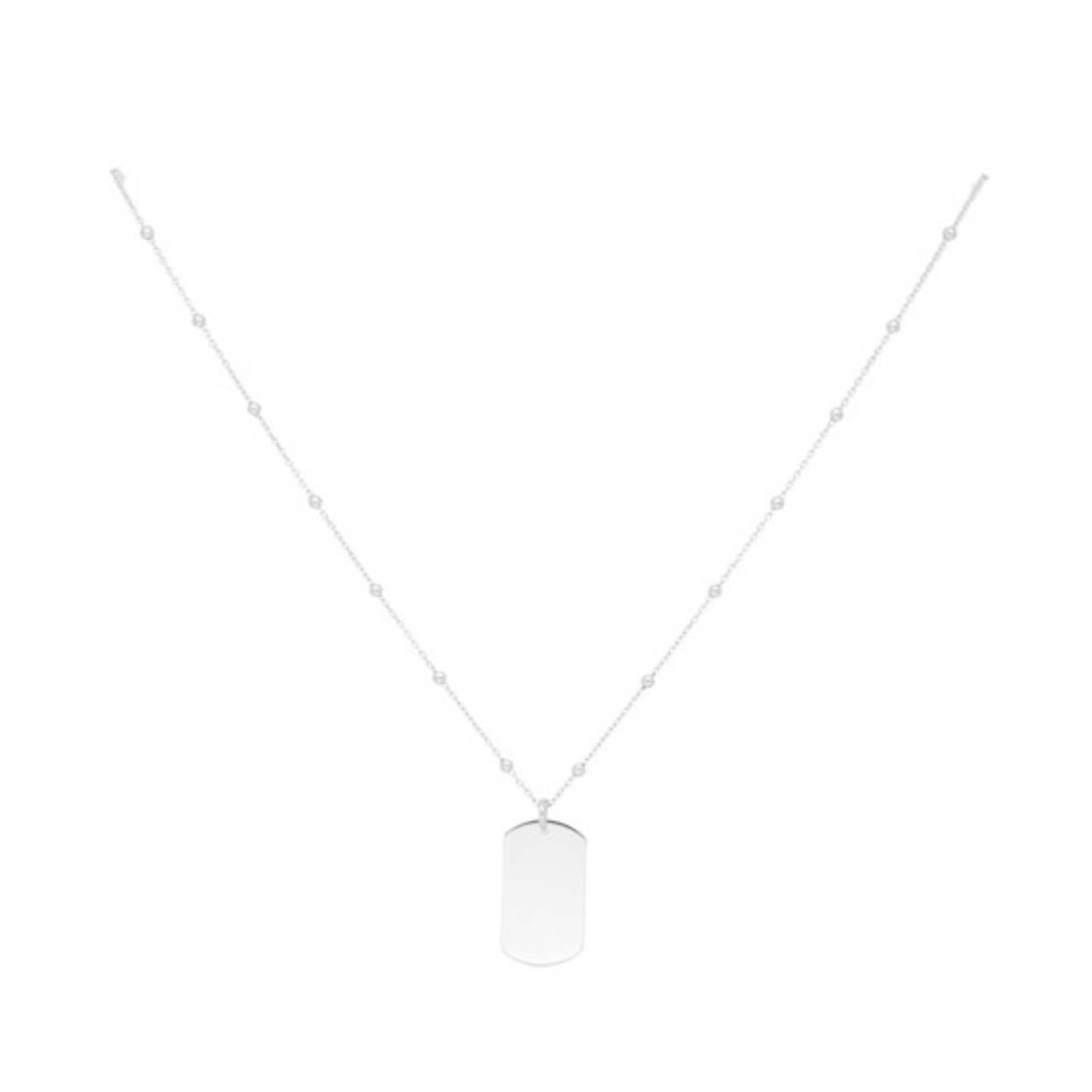 Collier Graveerplaatje
Zilver - Rd - 11x20mm - 45cm