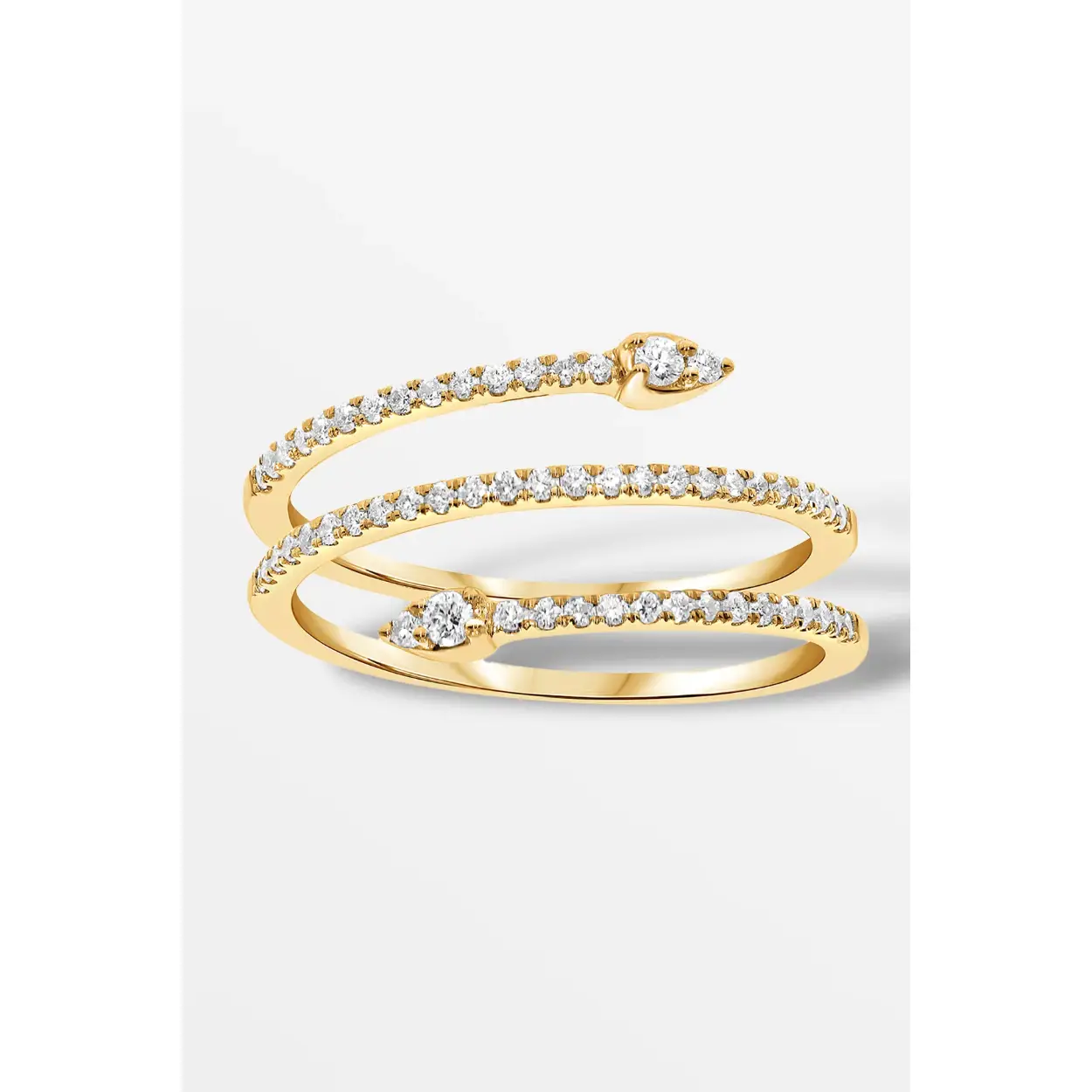 diamanten slangen ring masief 18 karaat