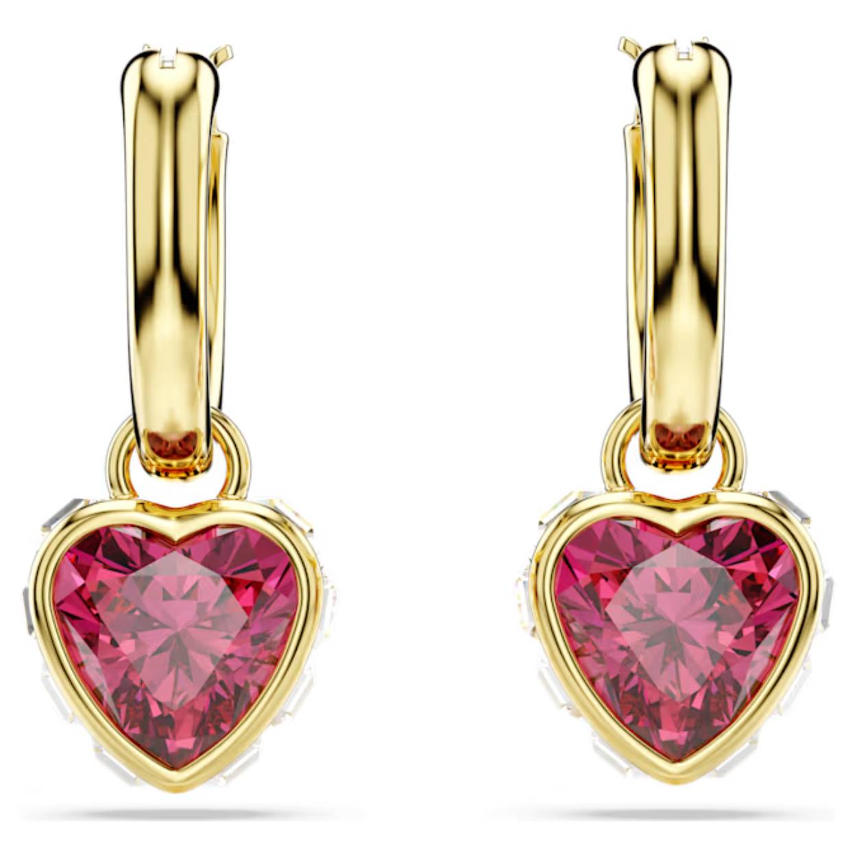 Geef uw stijl een romantische uitstraling met deze betoverende oorstekers. Aan een mini-oorring met goudkleurige toplaag hangt een afneembaar hart dat is gemaakt van rode Swarovski Zirkonia met heldere vierkante kristallen langs de rand. Een veelzijdig paar dat op elke mogelijke manier kan worden gedragen.

Artikelnr.: 5684760
Collectie:  Chroma
Formaat: 2 x 0.8 cm
Materiaal:  Kristallen, Goudkleurige toplaag, Zirkonia
Kleur:  Rood
Gewicht (individueel product):  1.45 g