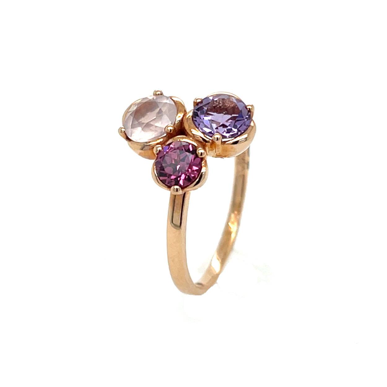 Ring rg kleursteen