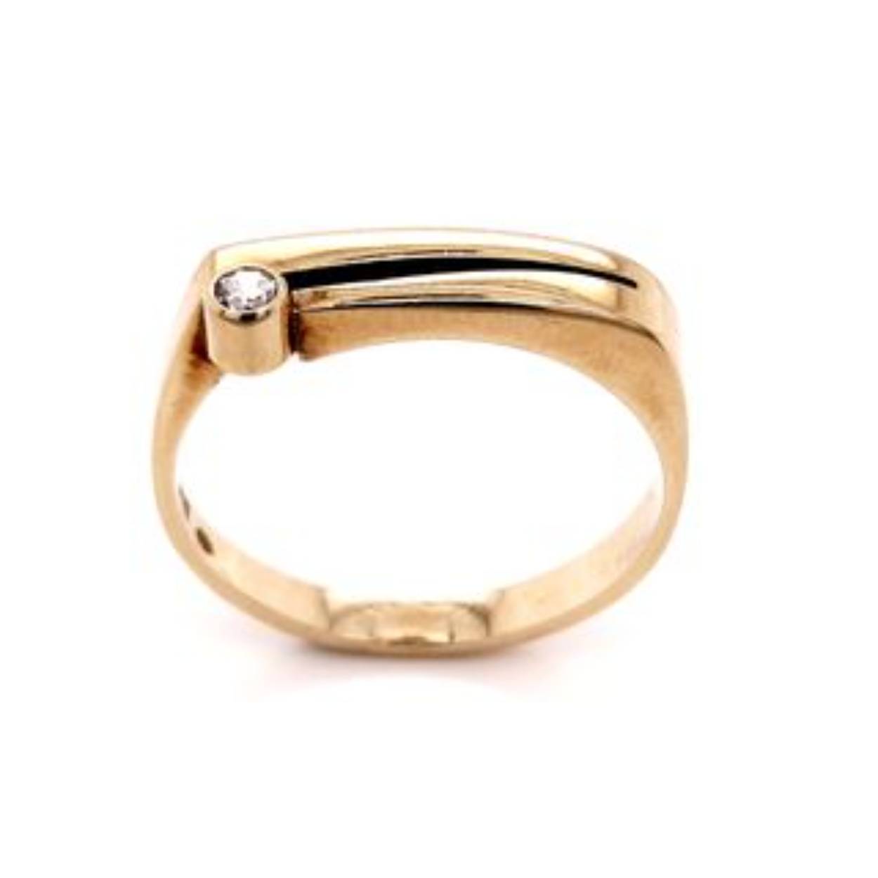gouden ring met zirconia
