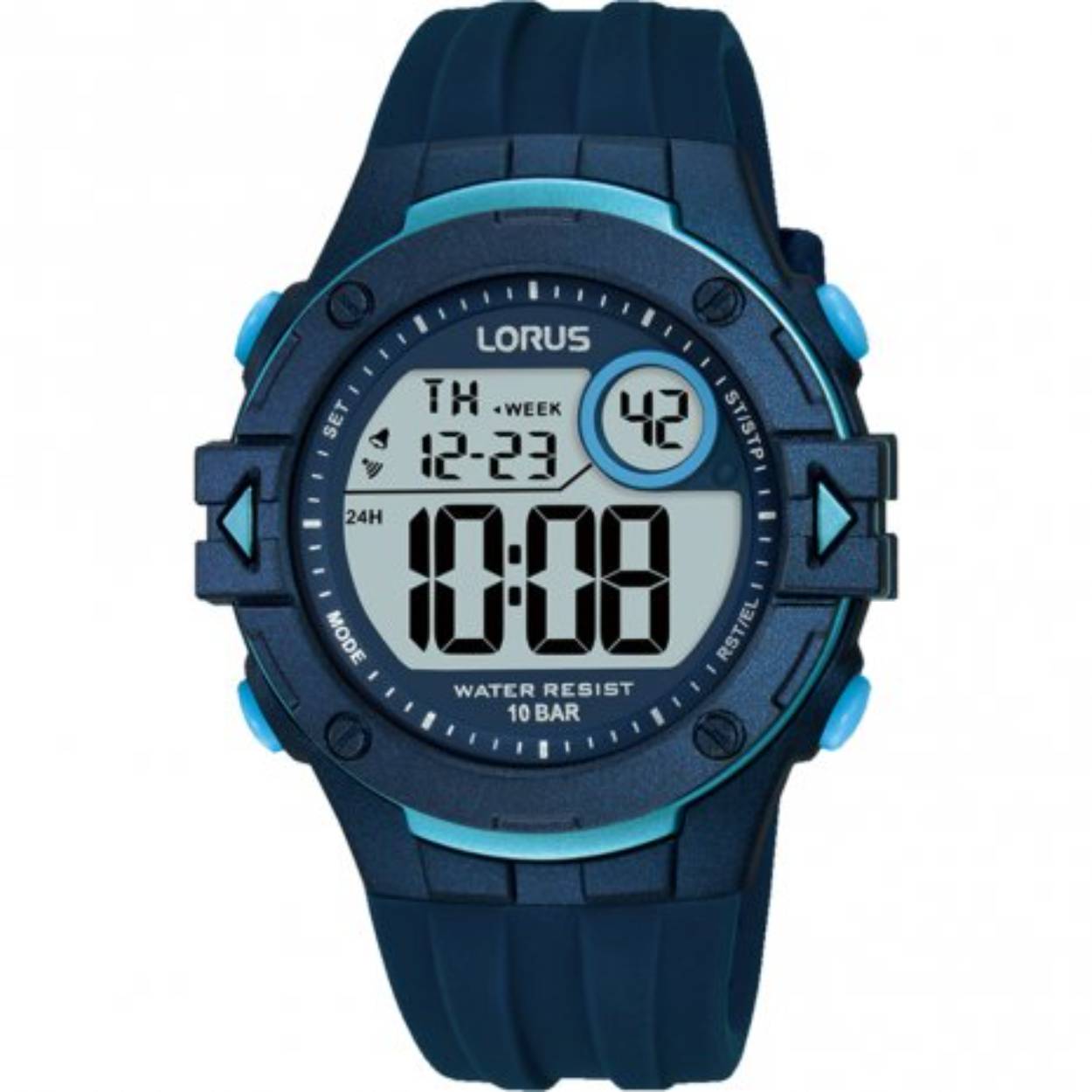 Dit Lorus horloge heeft een kunststof kast met een diameter van 40mm en is voorzien van een rubberen band. In de kast bevindt zich een kwaliteitsuurwerk en is afgewerkt met kunststofglas.

Het horloge is 10ATM. Dit betekent dat het horloge geschikt is voor zwemmen. Verder wordt het horloge geleverd met 2 jaar wereldwijde garantie.