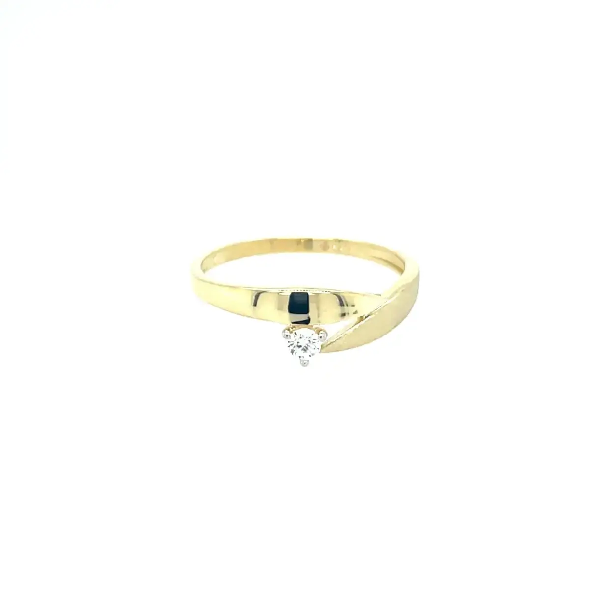 14k gouden ring met zirkonia