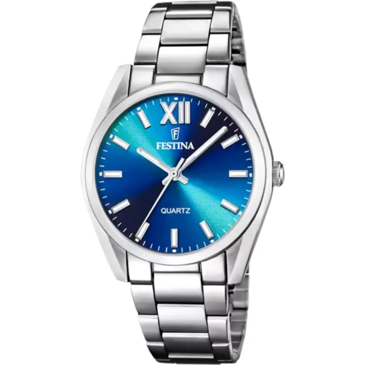 Damesuurwerk van Festina uit de 'Boyfriend' collectie
Zilverkleurige band en kast in edelstaal
Blauwe wijzerplaat
Waterdichtheid: 5 ATM