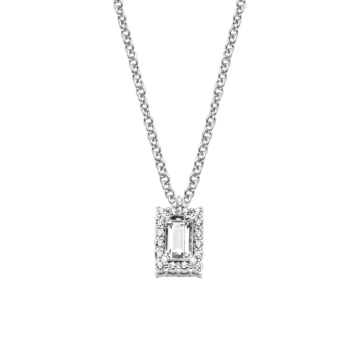 Prachtige zilveren collier van het merk Viventy. Het collier heeft een draaglengte van 45cm en een hanger met zirkonia.