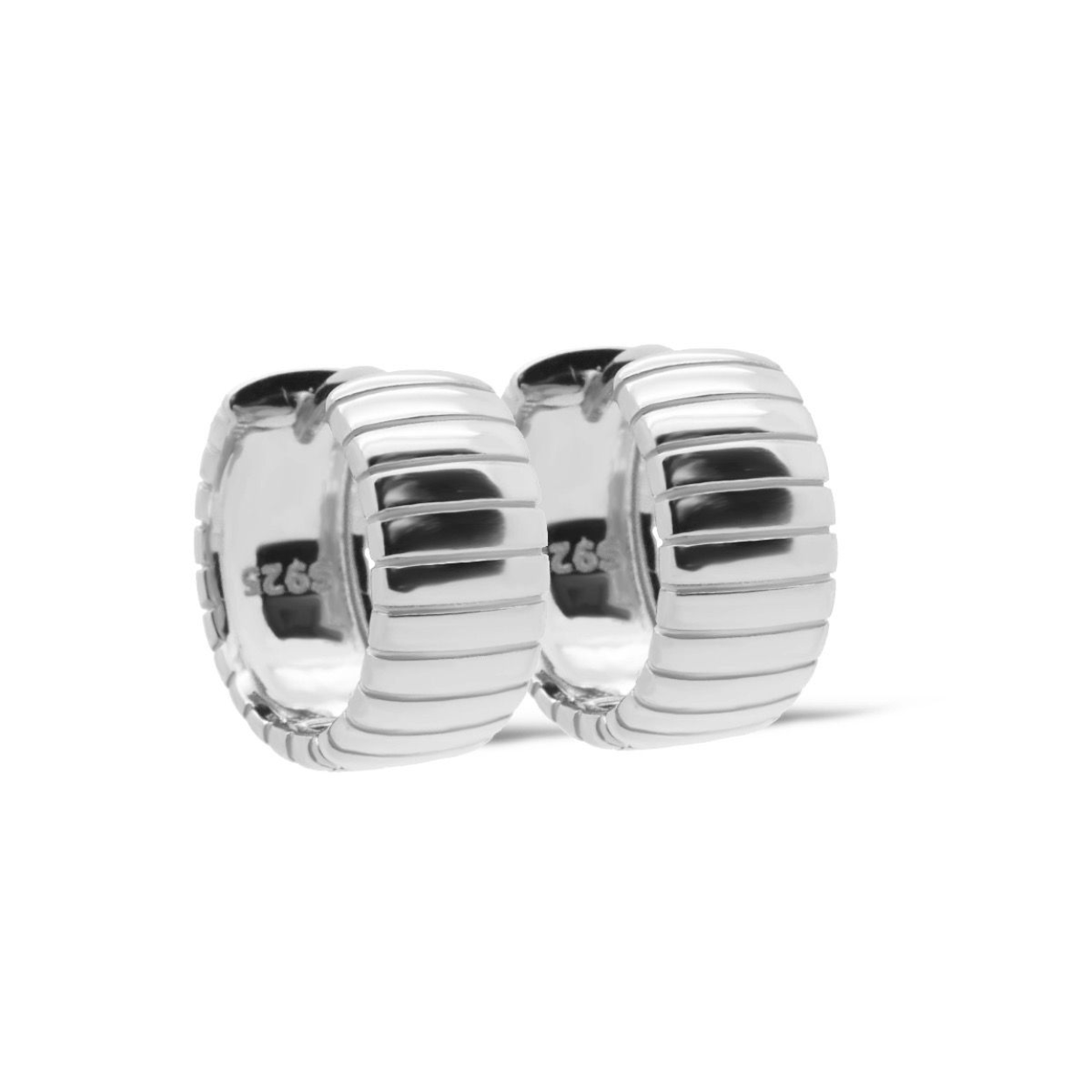 H551S Karma oorringen Ripple GINA | zilver | 14 mm