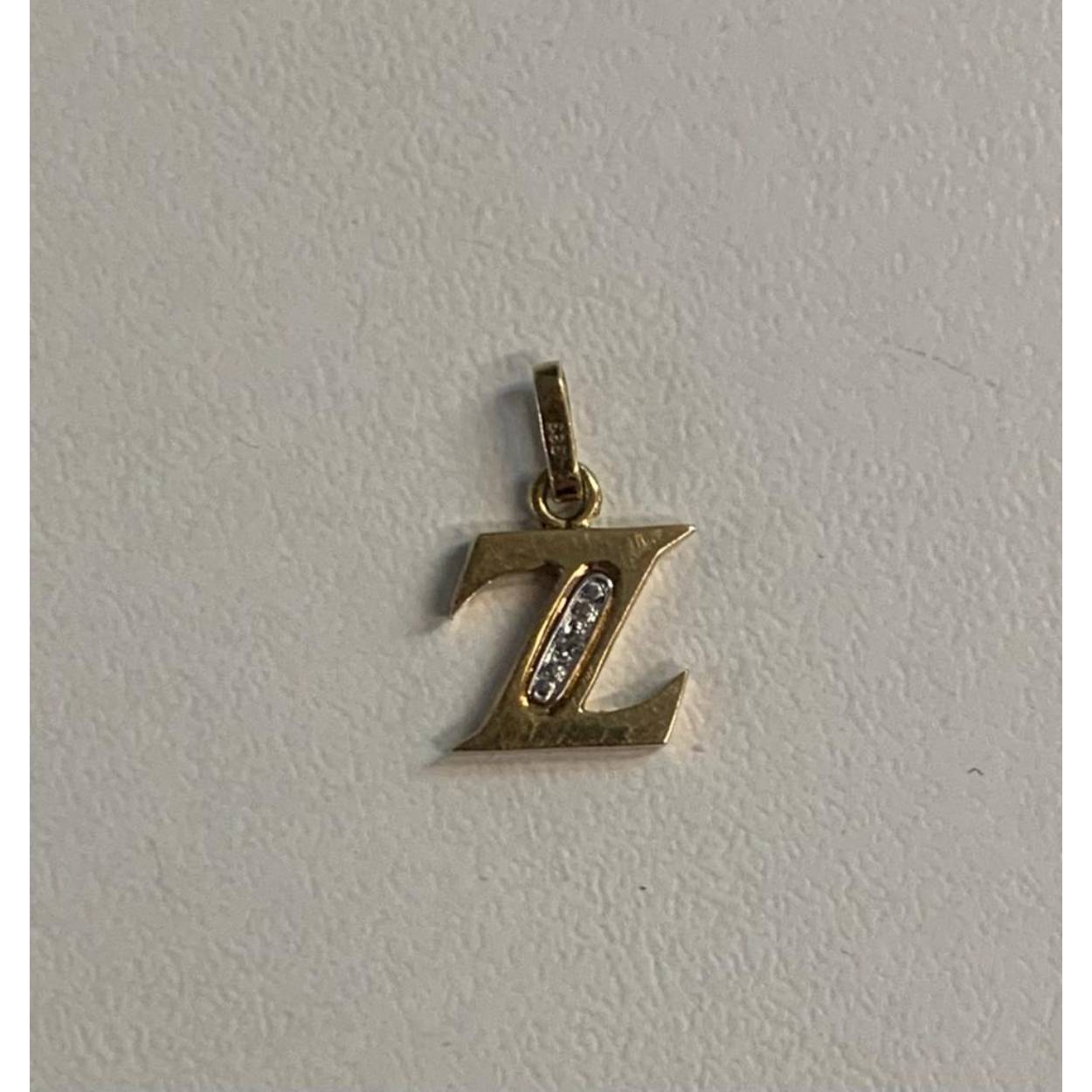 Gouden Letter bedel met diamant