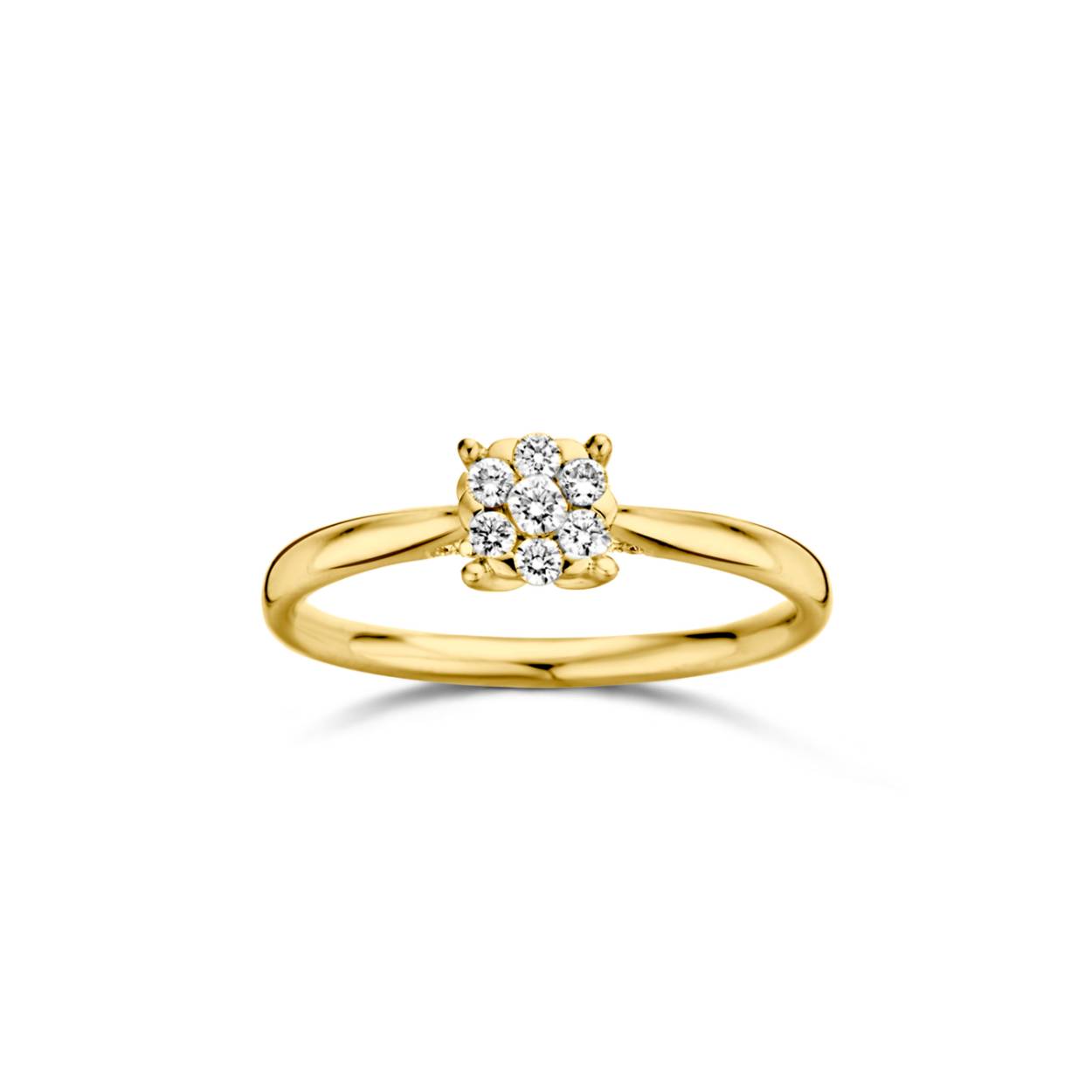 Ring wir goud 18 kt +0.22ct brilj