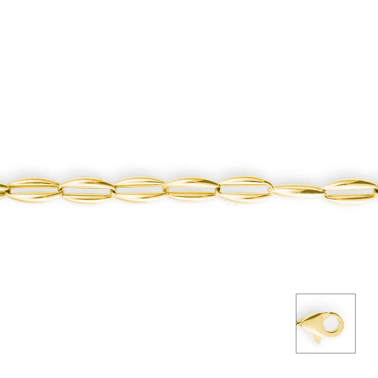 14K geelgouden armband 19cm