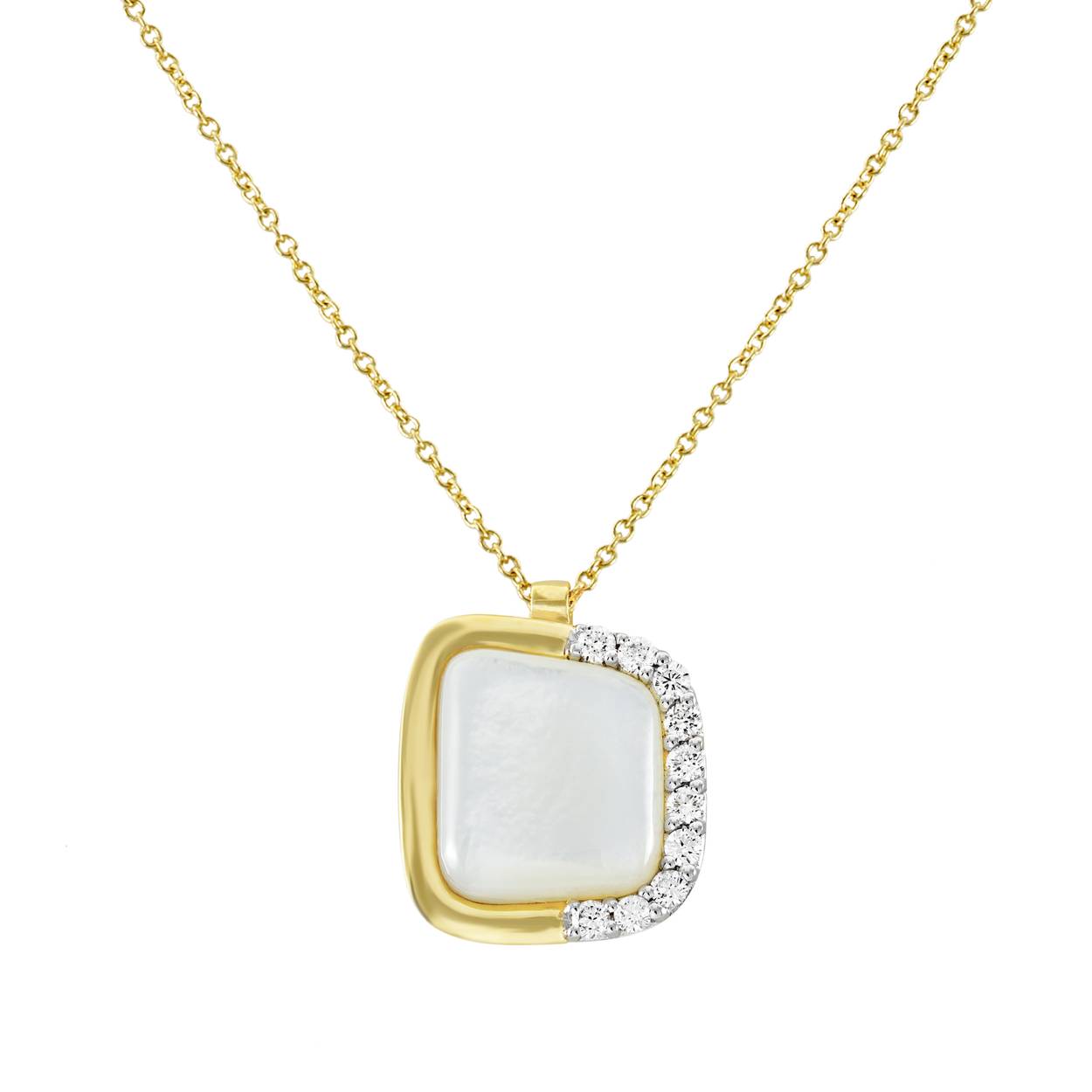 Naiomy collier goud 18k gezet met briljant 