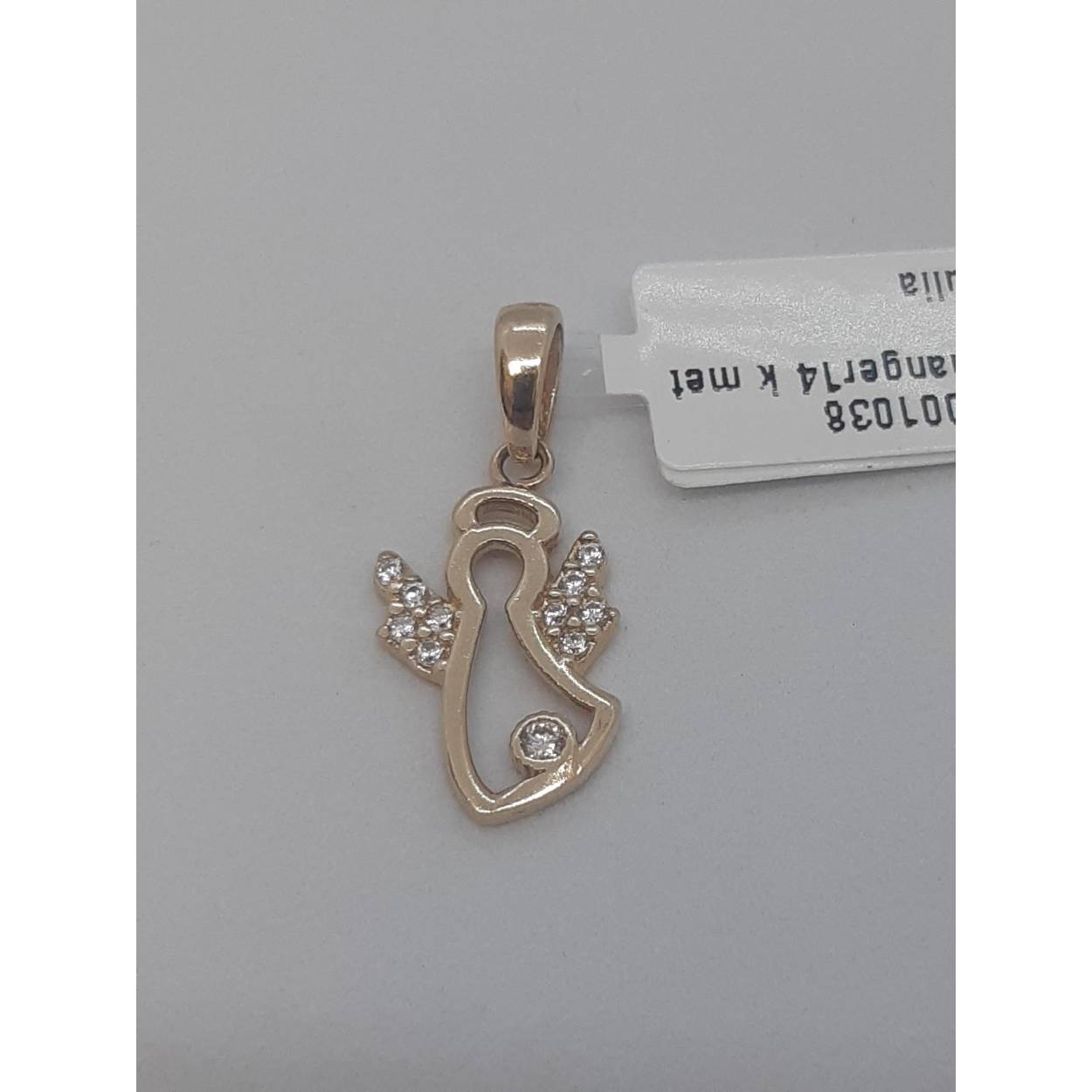 gouden hanger 14k met stenen