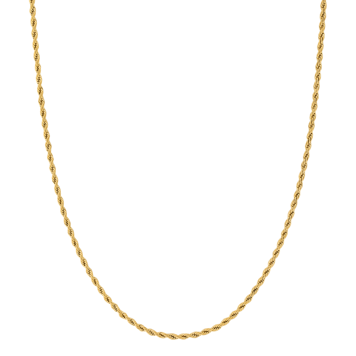 Necklace Rope 3mm Dore - (50+10cm)