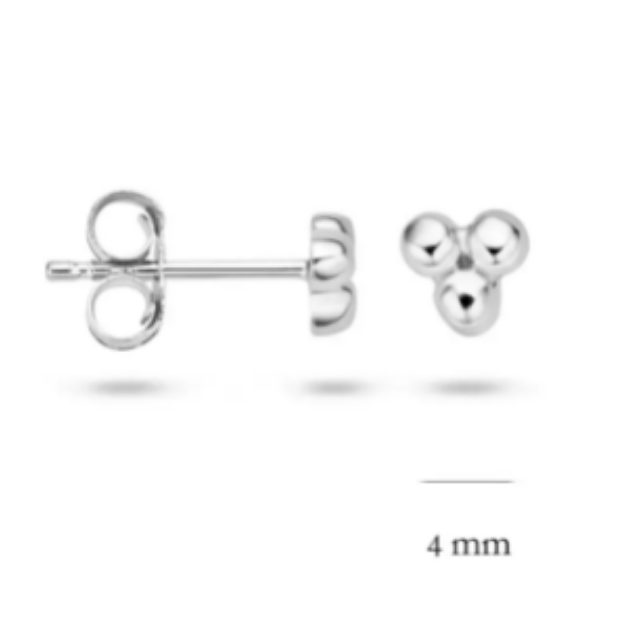 14K Blush Oorstekers 3 Bolletjes
