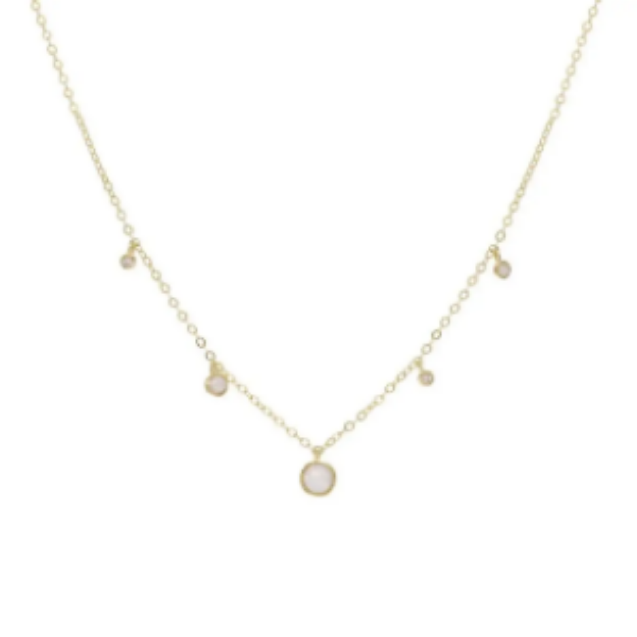 Silver pendant necklaces for women. A flattering design that will attract all eyes. Necklace with gold plated silver pendants with opal pendants and white zirconia design. Dare to combine it with trendy earrings.