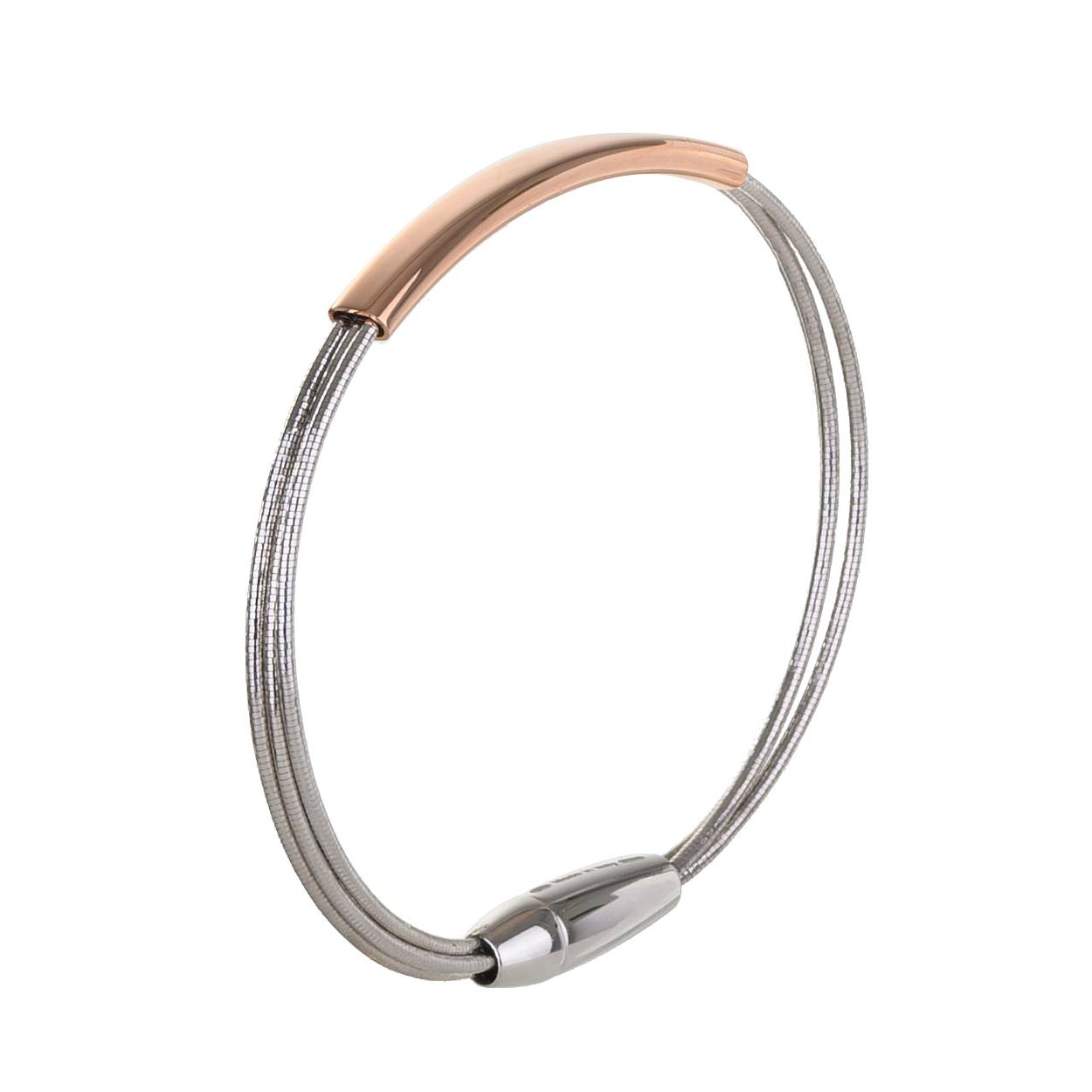 Deze armband is van het merk Pesavento. Het is een damessieraad gemaakt van zilver . De armband is roze van kleur.