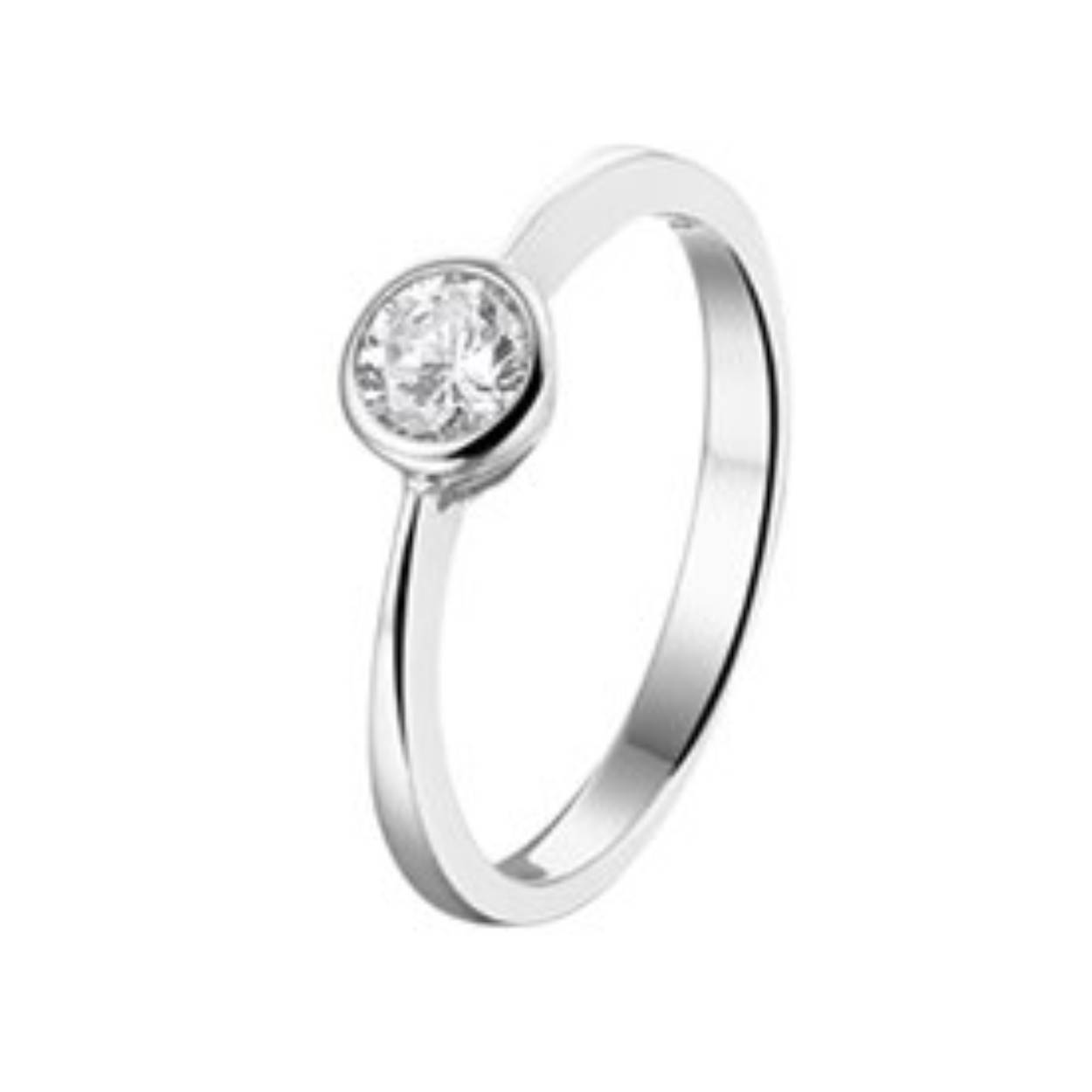 Zilver ring zirkonia